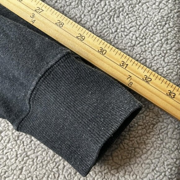 Billabong Hoodie Mens Medium Charcoal Gray Graphic Pullover Fleece Y2K Surf - Picture 12 of 14